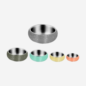 DOPPIO BOWL WITH OUTSIDE SPARKLE COLOR