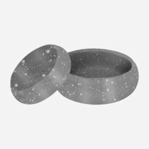 DOPPIO BOWL WITH INSIDE & OUTSIDE SPARKLE COLOR