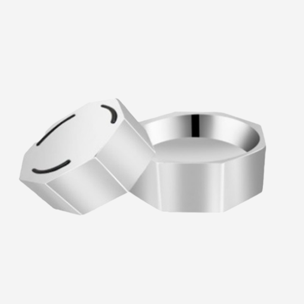 HEXA BOWL WITH INSIDE AND OUTSIDE SPARKLE COLOR